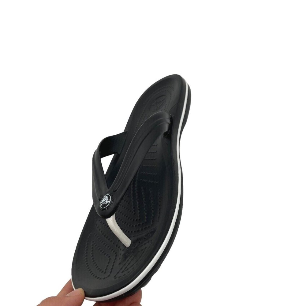 Crocs Men's Flip‎ Flop Sandal Size 9 Black Water Friendly Lightweight & Comfy - Picture 11 of 16